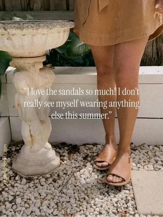 VIBAe Saint Tropez Leather Sandals – Fawn Tan (EU 40) – NEW - Picture 12 of 12